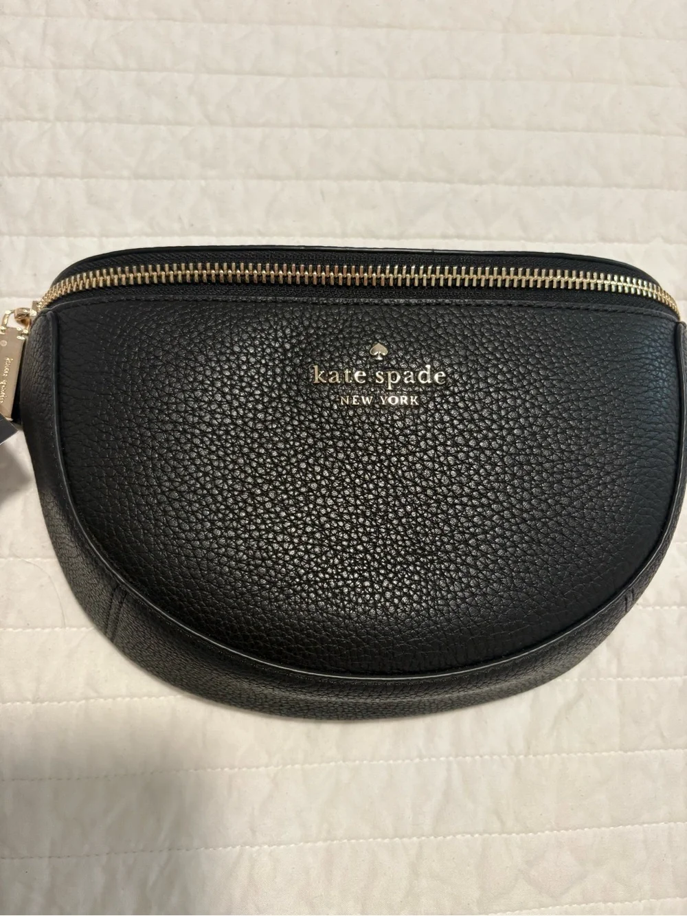 Kate Spade Black Pebbled Leather Crossbody Belt Bag